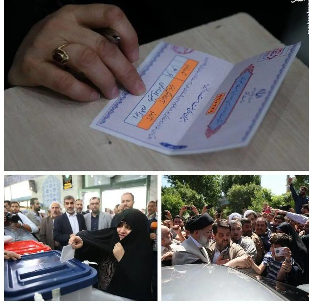 عکس/ همسر حجت الاسلام رئیسی پای صندوق رای