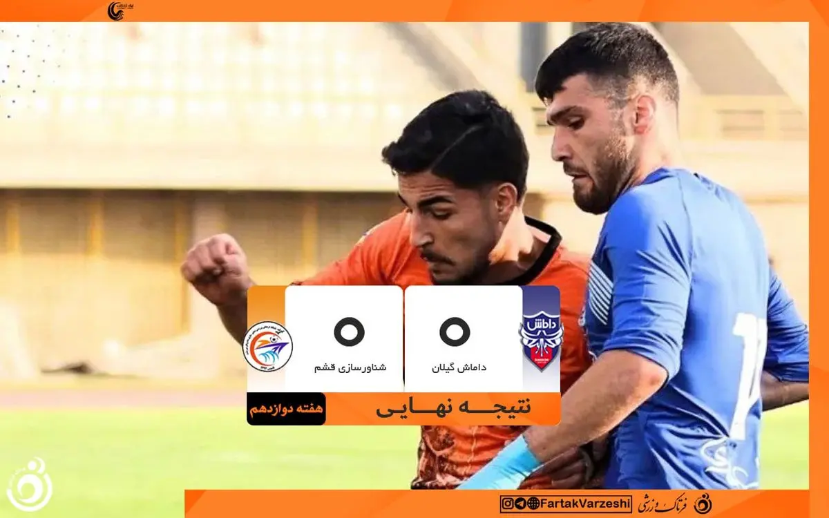 تساوی تلخ برای فرشاد پیوس؛ داماش غرق در بحران، قشم بی‌حاصل از رشت برگشت