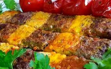 طرز تهیه  کباب رولی دو رنگ| خیلی عالیه!