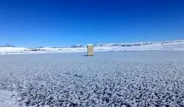 
سد "سلیمانشاه" سنقر یخ زد