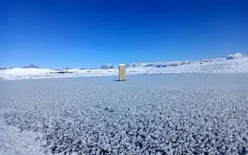 
سد "سلیمانشاه" سنقر یخ زد