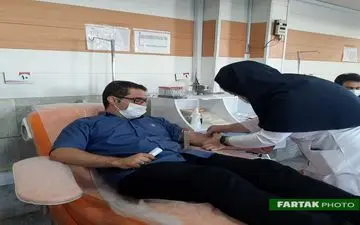 گزارش تصویری اهدای خون خبرنگاران در سازمان انتقال خون استان کرمانشاه