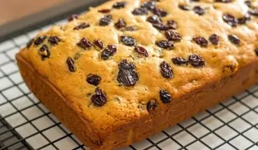 طرز تهیه  کیک کشمشی زعفران | عین قناها درست کن