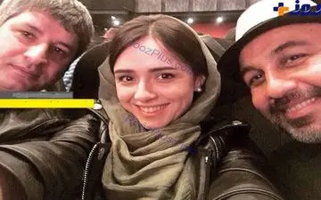 سلفی جالب خانم بازیگر با دو مرد مشهور