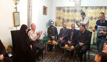 دیدار استاندار تهران با خانواده شهید «حبیب‌الله مجتهد سرابی» در پردیس