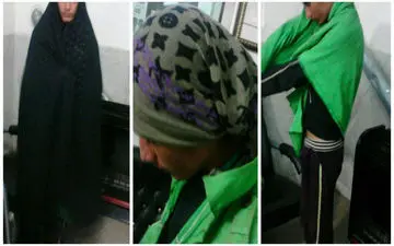 مردی که خود را به شکل زن درآورده بود به دام افتاد