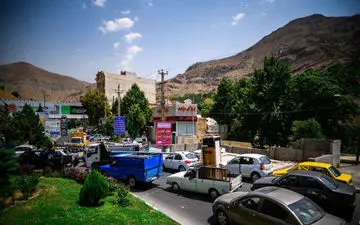 ترافیک سنگین در جاده چالوس