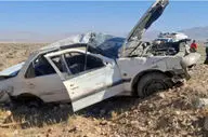 واژگونی مرگبار پژو ۴۰۵ در خمینی‌شهر | یک نفر جان باخت، ۶ نفر روانه بیمارستان شدند