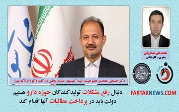 دنبال رفع مشکلات تولیدکنندگان حوزه دارو هستیم /دولت باید در پرداخت مطالبات آنها اقدام کند 
