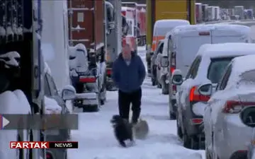 بارش سنگین برف در اسکاتلند + فیلم