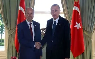 دیدار اردوغان با نخست‌وزیر قبرس شمالی