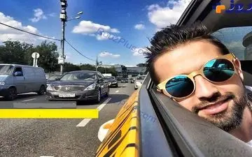 سلفی عجیب بازیگر مشهور از پنجره ماشین وسط اتوبان