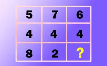 اگر تونستی ظرف 20 ثانیه جای عدد خالی رو بگی، هوش فوق العاده ای داری