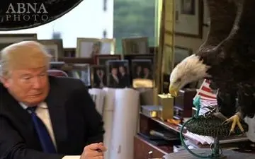 واکنش عجیب حیوانات با دیدن ترامپ+فیلم