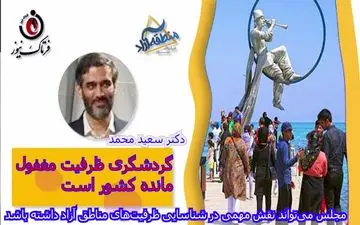 گردشگری ظرفیت مغفول مانده کشور است 