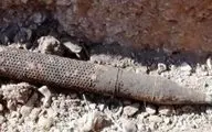 کشف گلوله توپ دوران دفاع مقدس در روستای کوییک سرپل‌ذهاب 