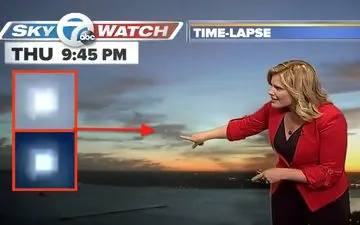 تعجب کارشناس هواشناسی از رویت یک یوفو حین پخش زنده!+فیلم