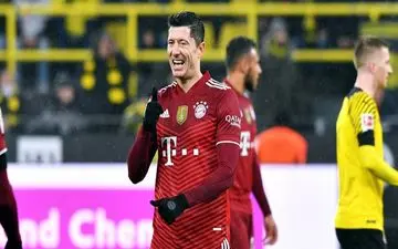 لواندوفسکی مرد بازی بزرگ بوندس لیگا+عکس