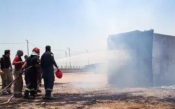 پایان عملیات اطفای حریق در بندر شهید رجایی