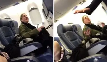 اعتراض عجیب مسافر زن به حضور نوزاد در داخل هواپیما! +فیلم 