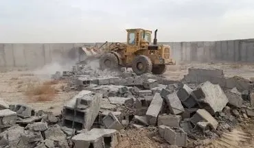 ۷۵ مورد ساخت‌ وساز غیرمجاز در زمین‌های کشاورزی رباط‌کریم تخریب شد