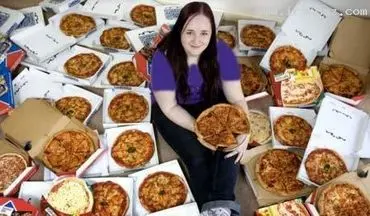 دختری که هشت سال است فقط پیتزا میخورد