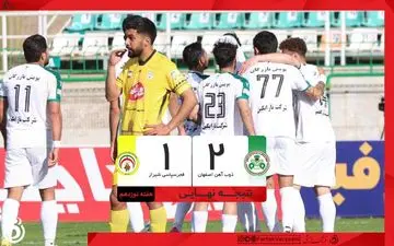 خلاصه بازی ذوب آهن 2 - فجرسپاسی 1 + ویدئو