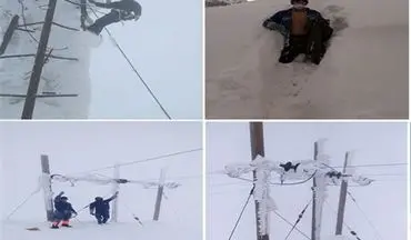 اختلال محدود شبکه برق در ۴ استان درپی بارش برف 