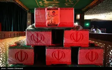 وداع با پیکر احسان آقاجانی معمار شهید حادثه تروریستی مجلس شورای اسلامی + تصاویر