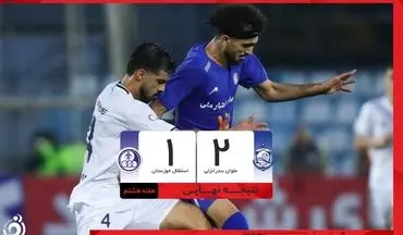 خلاصه بازی ملوان 2 - استقلال خوزستان 1 + ویدئو
