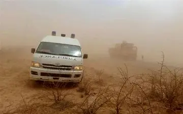 طوفان شدید 6 خودرو را در هم کوبید / چه بلایی سر مسافران در خواف آمد ؟
