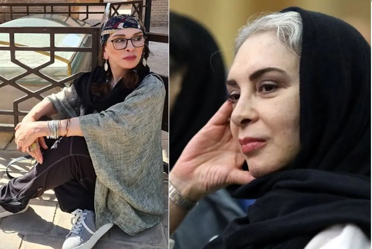 تصویر جدید افسانه بایگان در آمریکا با حجاب نیم بند!!