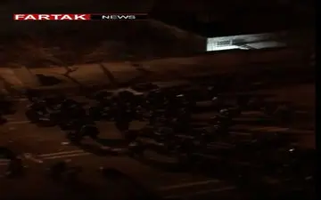 حمله مجدد خودرویی به ماموران پلیس در درگیری های امشب با دراویش گنابادی + فیلم