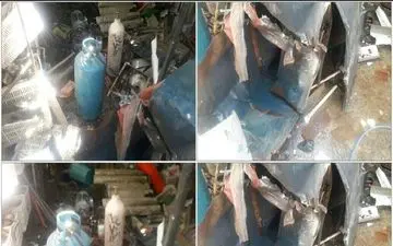 زنده به گور شدن مرد بابلی در انفجار گاز