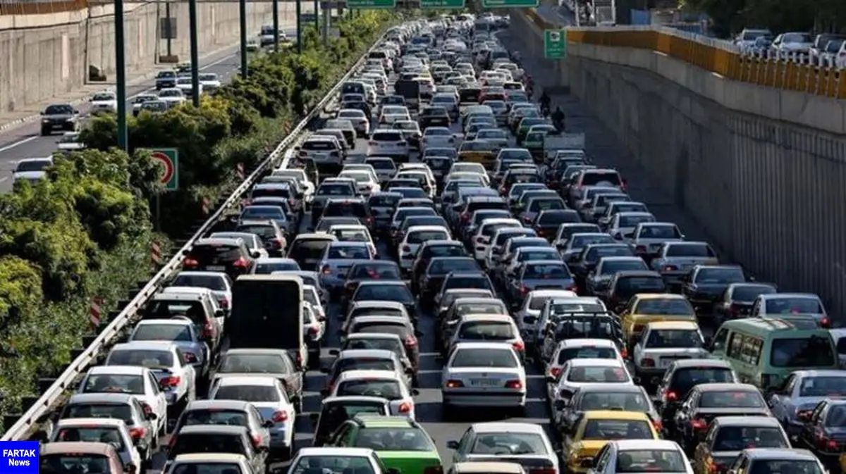 ترافیک سنگین در۶ معبر بزرگراهی درپایتخت
