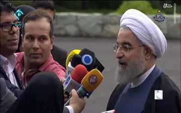 ورود روحانی به سازمان صدا و سیما + تصاویر