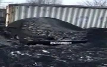 بارش برف سیاه در سیبری! + فیلم 