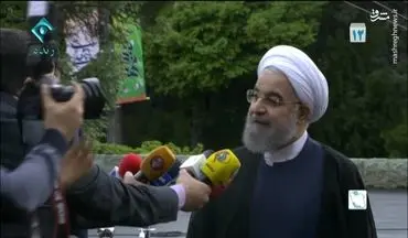 ورود روحانی به صدا و سیما + تصاویر