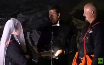 برگزاری مراسم عروسی در عجیب‌ترین مکان ممکن