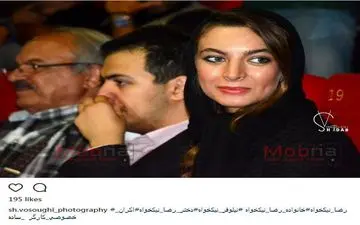 حضور غلامرضا نیکخواه به همراه دخترش در اکران فیلم مهران مدیری (عکس)