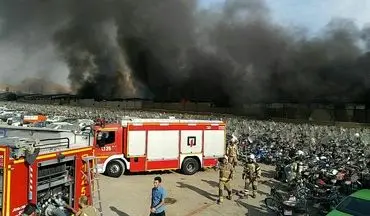  آتش سوزی و انفجار در یک انبار بزرگ پایتخت