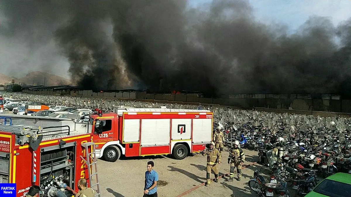  آتش سوزی و انفجار در یک انبار بزرگ پایتخت