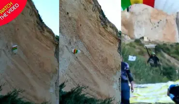برخورد شدید چترباز فرانسوی به دیواره کوه 