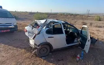 واژگونی خودروی کوئیک در ساوه یک کشته و یک مصدوم برجا گذاشت

