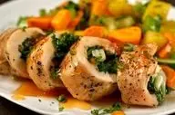 طرز تهیه رولت مرغ و سبزیجات| حتما درستش کنید!