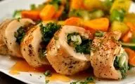 طرز تهیه رولت مرغ و سبزیجات| حتما درستش کنید!