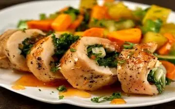 طرز تهیه رولت مرغ و سبزیجات| حتما درستش کنید!