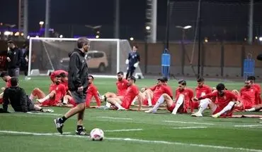 روحیه بالا  ملی‌پوشان در اولین تمرین قبل از بازی با قطر