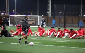 روحیه بالا  ملی‌پوشان در اولین تمرین قبل از بازی با قطر