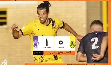 هوادار تهران با برد ارزشمند مقابل فرد البرز صدرنشینی‌اش را تثبیت کرد